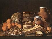 MELeNDEZ, Luis Still Life with Oranges and Walnuts ag France oil painting artist